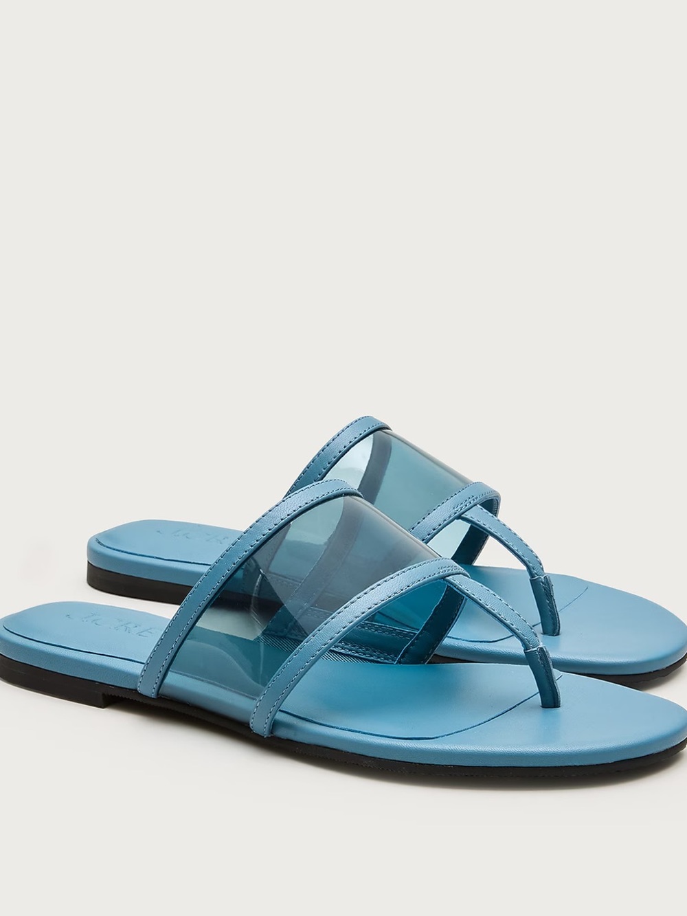 J. Crew Sky Blue Transparent Strap Thong Sandals